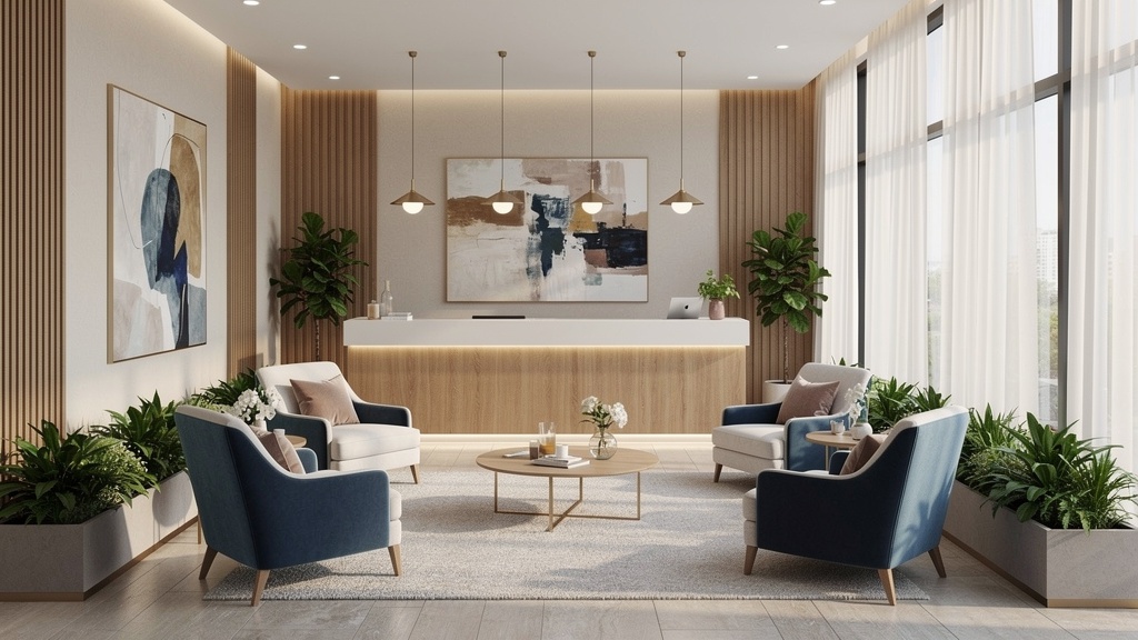 Atlanta Medical Clinic welcoming waiting area and reception